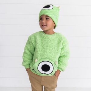 New Little Sleepies Disney Monsters Inc. Sherpa Crewneck Pullover Size 4T